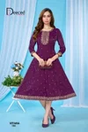 Vitara By Deecee Roman Glass Embroidery Anarkali Kurtis
